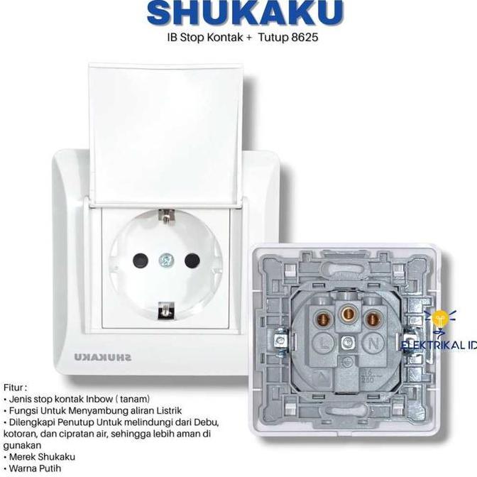 Promo Stop Kontak Tutup Shukaku Stop Kontak Inbow + Cover Shukaku - Sku 8625 Cod