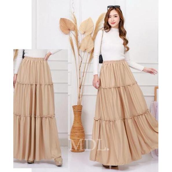 ROK SUSUN MAYUNG PREMIUM / BASIC SKIRT / SUSUN SKIRT ROK MUSLIMAH PANJANG MURAH KERJA NGANTOR KULIAH