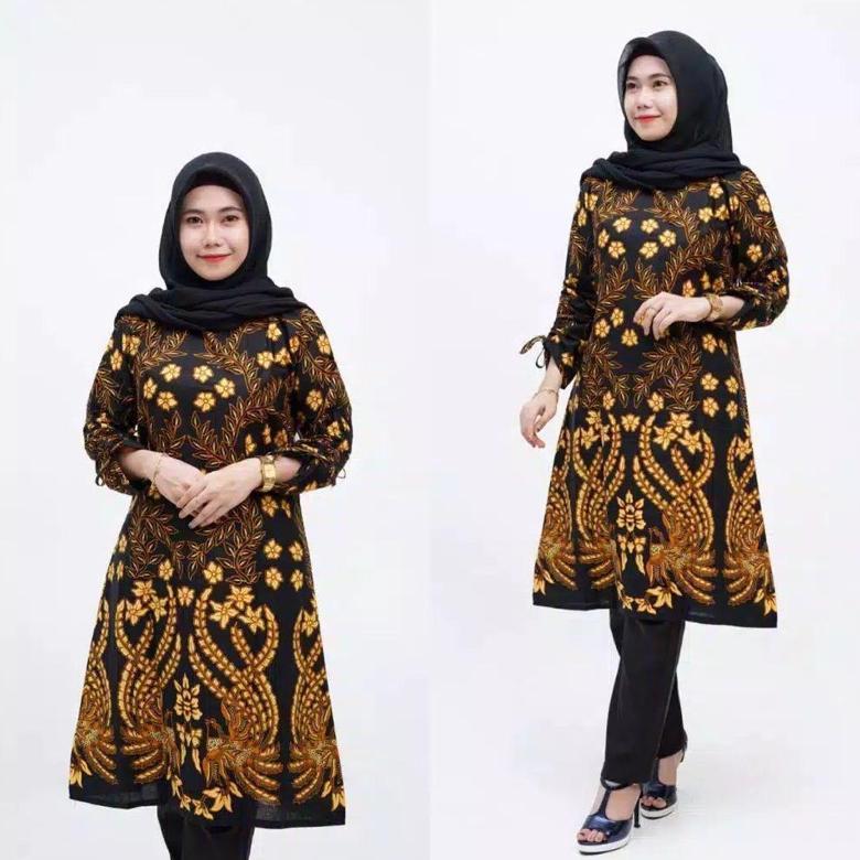 Atasan Batik Wanita Jumbo Ld 130 / Tunik Jumbo Ld 130 Terbaru 2022 / Batik Tunik / Atasan Tunik / Ba
