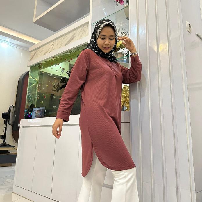 Kaos Tunik Wanita Kaos Phenomenal / Fenomenal Full Tag Kaos Polos Lengan Panjang Premium