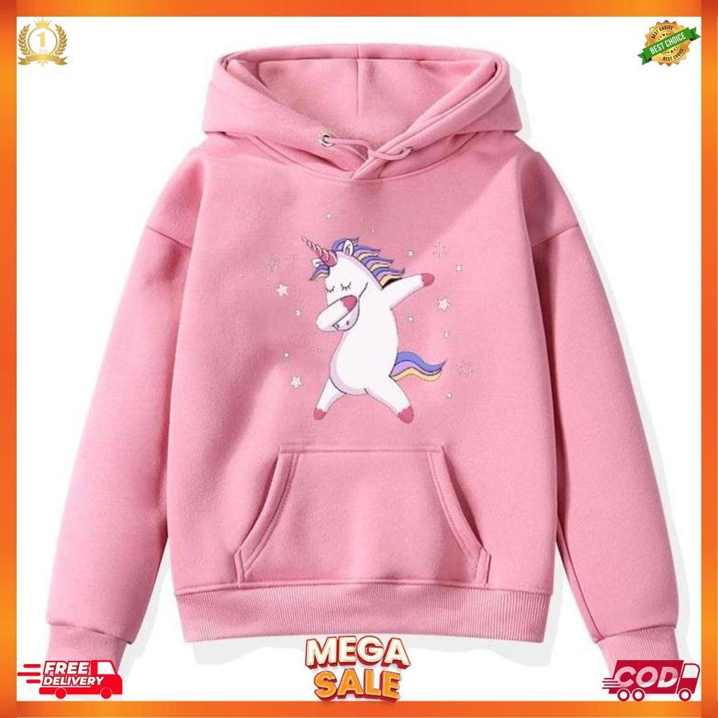 Jaket Anak Perempuan Motif Kuda Unicorn-Bahan Lembut [K2]