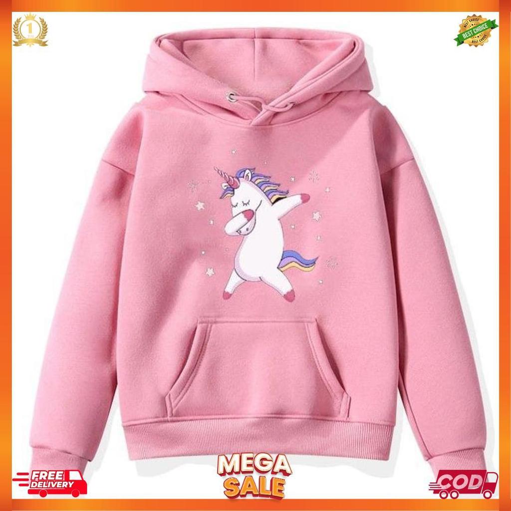 Jaket Anak Perempuan Motif Kuda Unicorn-Bahan Lembut [K2]