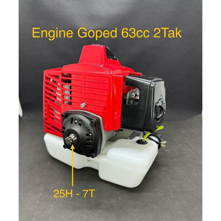 Engine 2Tak 63cc Goped Scooter Dengan Tangki Bensin