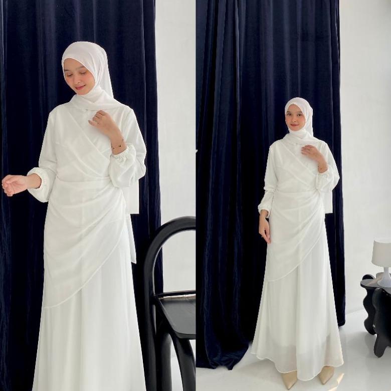 BESTPROMO Erina Dress Ceruti Ootd Hijab Simple Seragam Bridesmaid