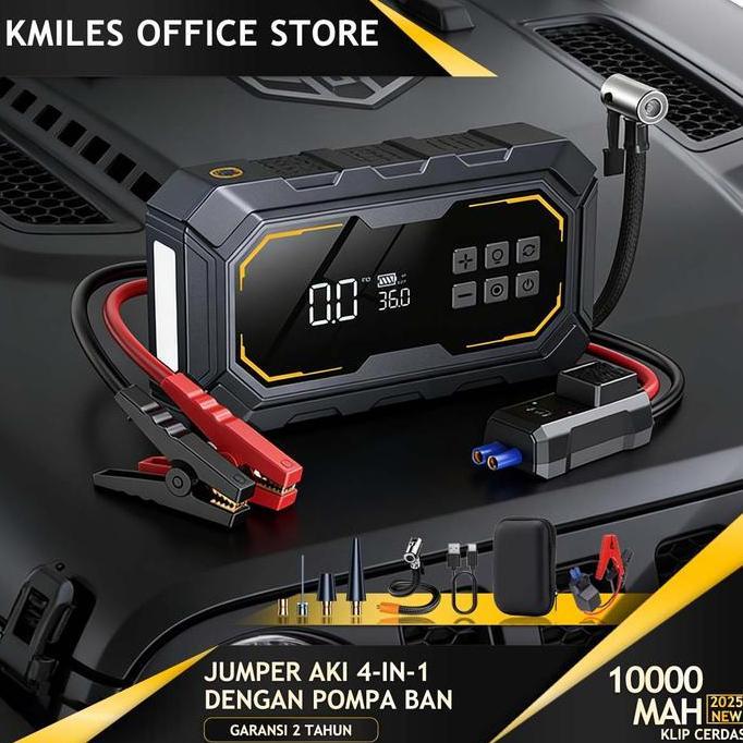 Sale Jumper Aki Mobil Portable 10000Mah Jumper Aki Dan Pompa Ban Dilengkapi Power Bank Dan Lampu Led