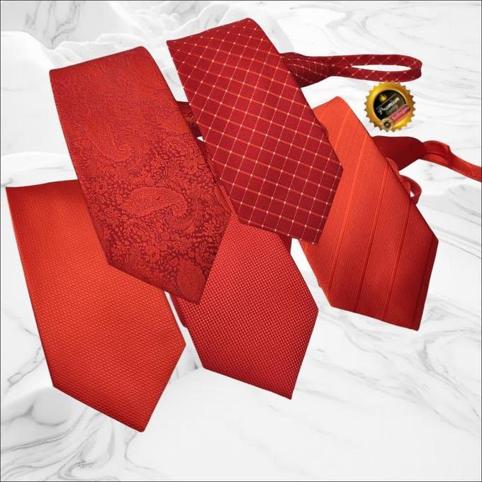 dasi merah pria dasi merah instan dasi siap pakai dasi kantor pria