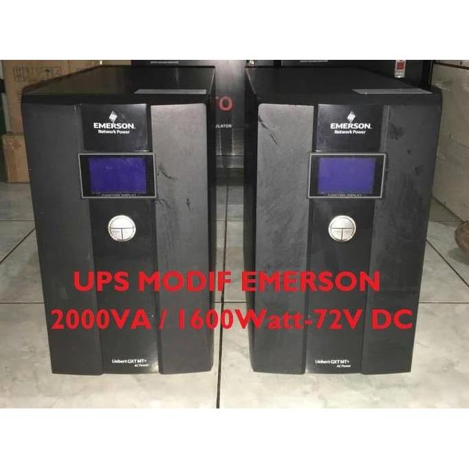 Ups Modif Emerson 2000Va/1600Watt-72v Online sinewave / output sinus murni. Ups modifikasi pakai Aki