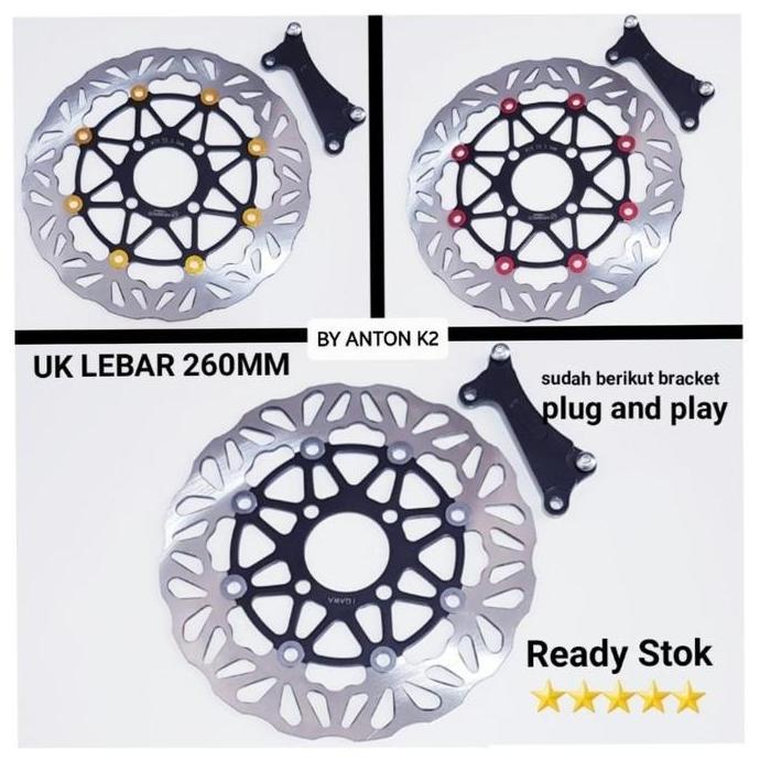 Piringan Cakram Disc Depan Lebar 260Mm Variasi Motor Vario 160/Tokico