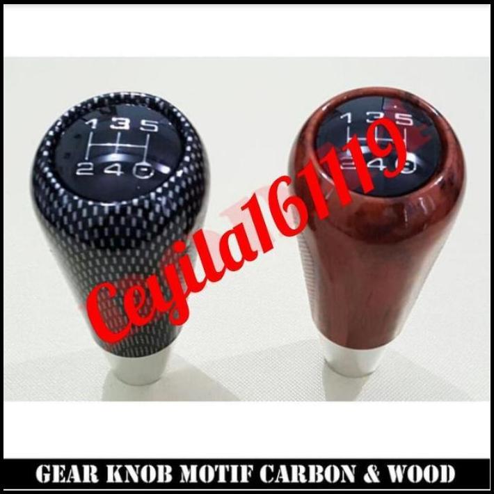 HOT DEAL GEAR KNOB WOD CARBON / WOD KAYU MOBIL SWIFT 