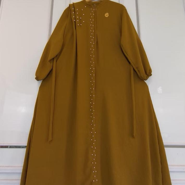 Lexa Dress - Gamis Wanita Jumbo Ld 130Cm Bahan Crinkle Airflow