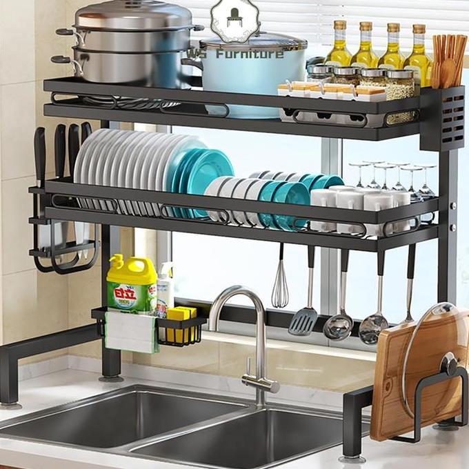 RakCuci Piring stafel Rak Dapur Anti Karat Stainless Steel RakPiring