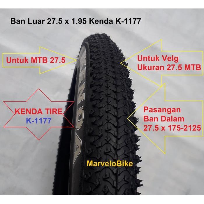 Ban Luar Sepeda 27.5 x 1.95 Kenda K-1177 Small Block