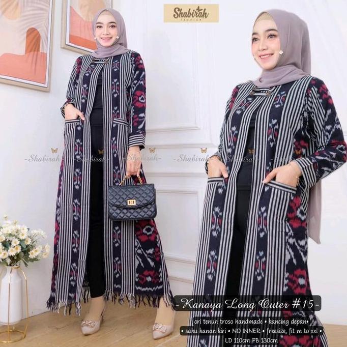 Long Cardy , Long  Outer Tenun , Outer Wanita