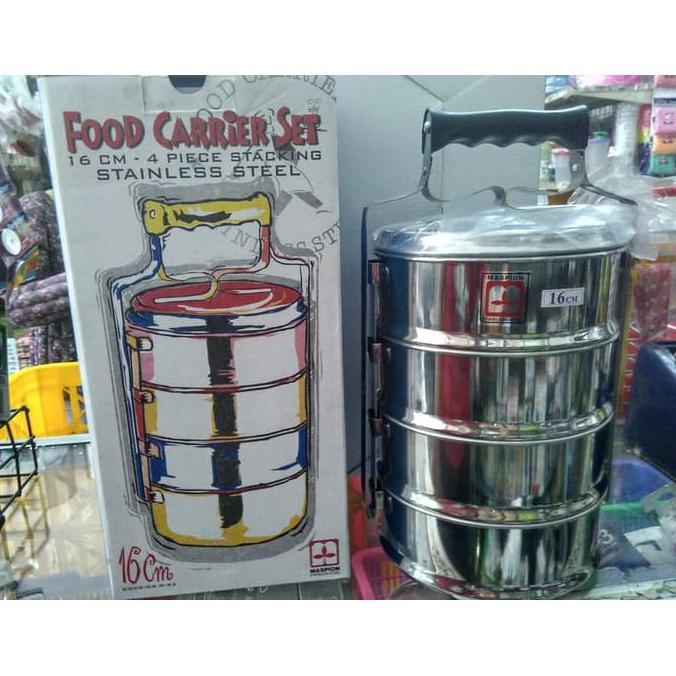 CUCI GUDANG Maspion Rantang Stainless Steel Susun 4 Rantang 16cm Bekal 4Susun 16/4 16 cm 4 susun