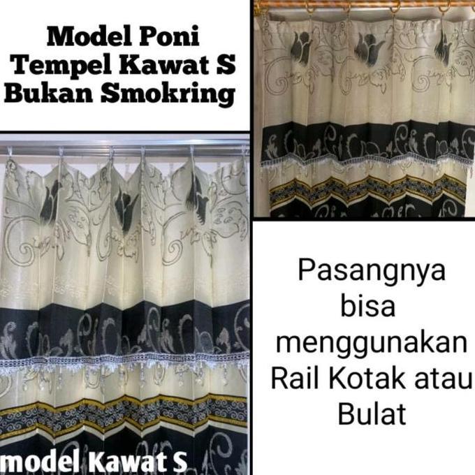 Gorden jendela jodha/prada model kawat s/ Hordeng Pintu
