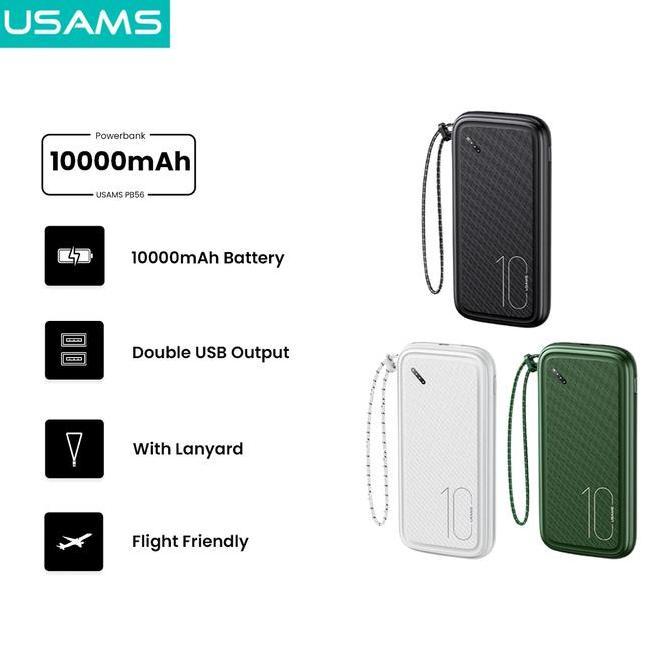 USAMS PB56 Powerbank 10000mAh With Lanyard Dual USB