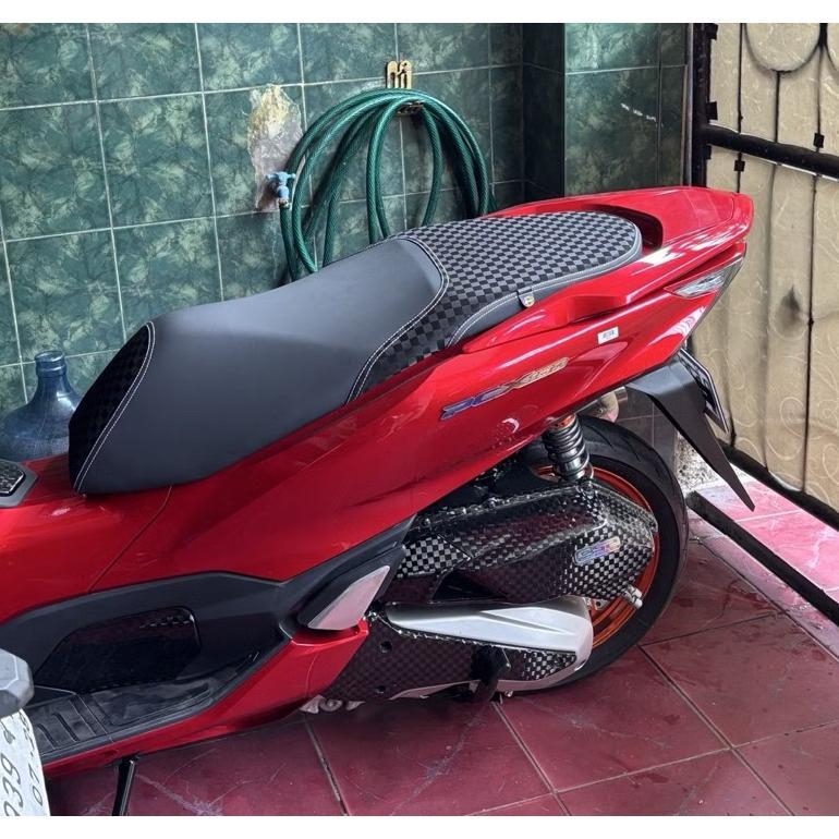 Promo Bulan Ini Kulit Jok Motor Sarung Jok Kombinasi Bahan Kulit Jeruk X Catur 3D Sarung Jok Beat,Va