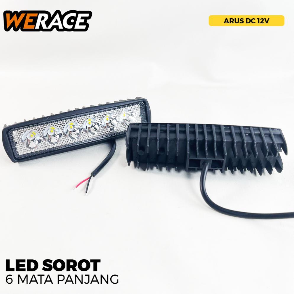 Promo Werace Lampu Tembak Sorot Panjang Led 6 Titik Mata Cwl 18 Watt Cree 18W Motor Mobil Worklight 