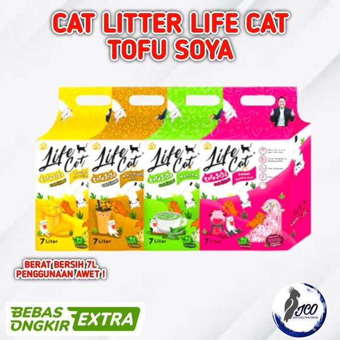 life cat tofu soya 7l pasir kucing cat litter tofu soya life cat tofu