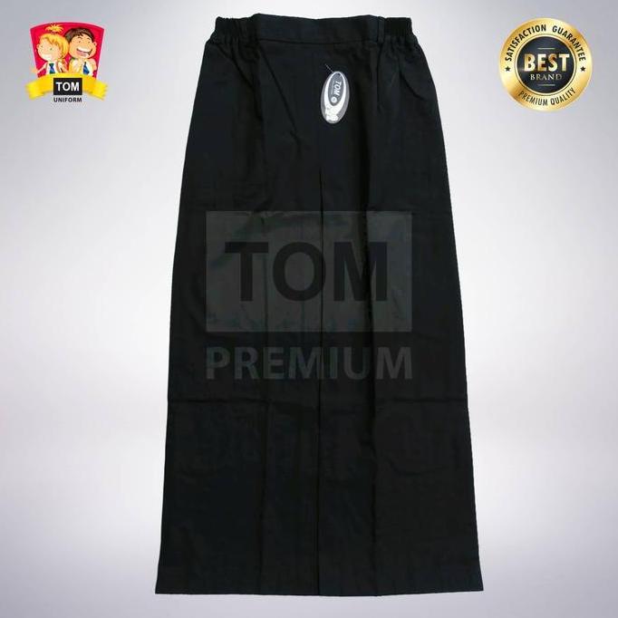 Seragam TOM - Rok SMA Span (L1) Panjang Karet Hitam