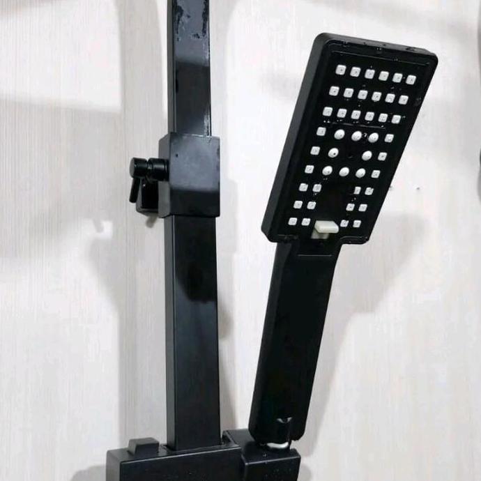 Promo Shower Tiang Set Black Bano/Shower Tiang Mandi Hitam Kotak Komplit Set