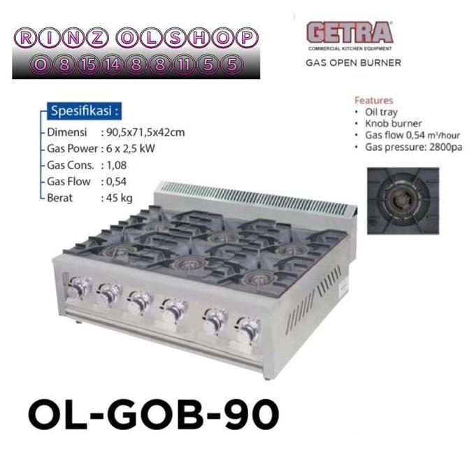 Grosir Gas Oven Burner Getra Ol-Gob-90 Kompor Gas 6 Tungku Olgob90