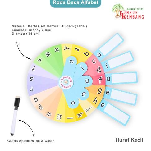 diskon roda baca putar alfabet hijaiyah mainan edukasi anak belajar mengenal mengeja dan menulis hur