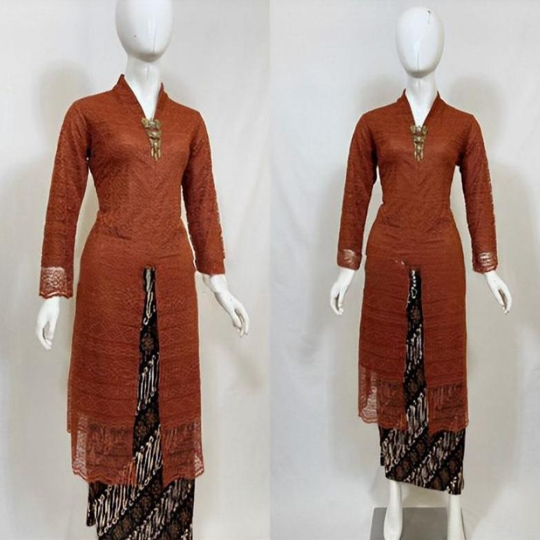 Terbaru Atasan Kebaya Tunik Brokat Modern Kebaya Jumbo 3Xl Baju Kondangan Model Busui Resleting Depa