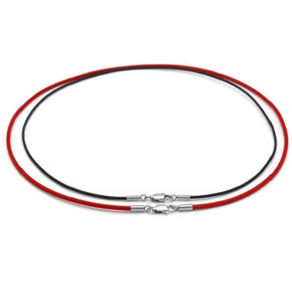 SUPER DEAL Kalung Tali Hitam Korea Pria Wanita | Necklace Silk Leather Kalung Tali