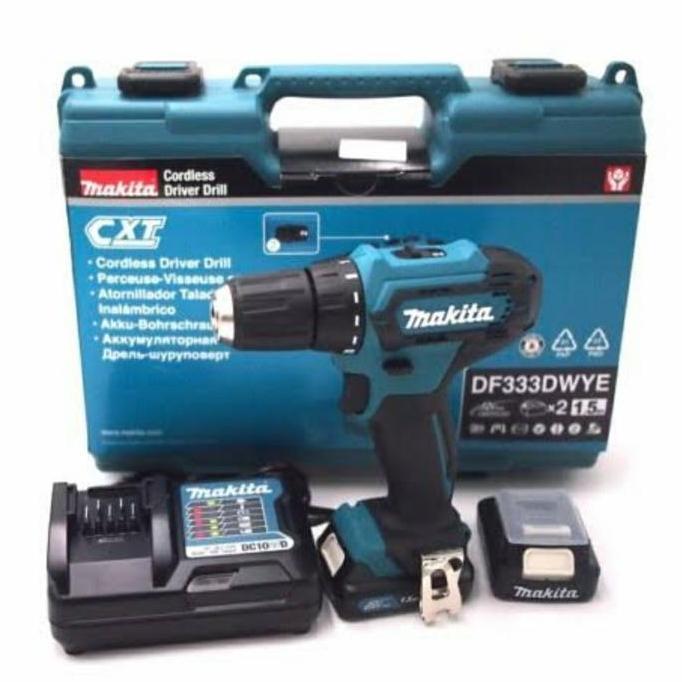 Bor Cordless 12Volt Makita Df 333 Dwye ( 2 Batre )