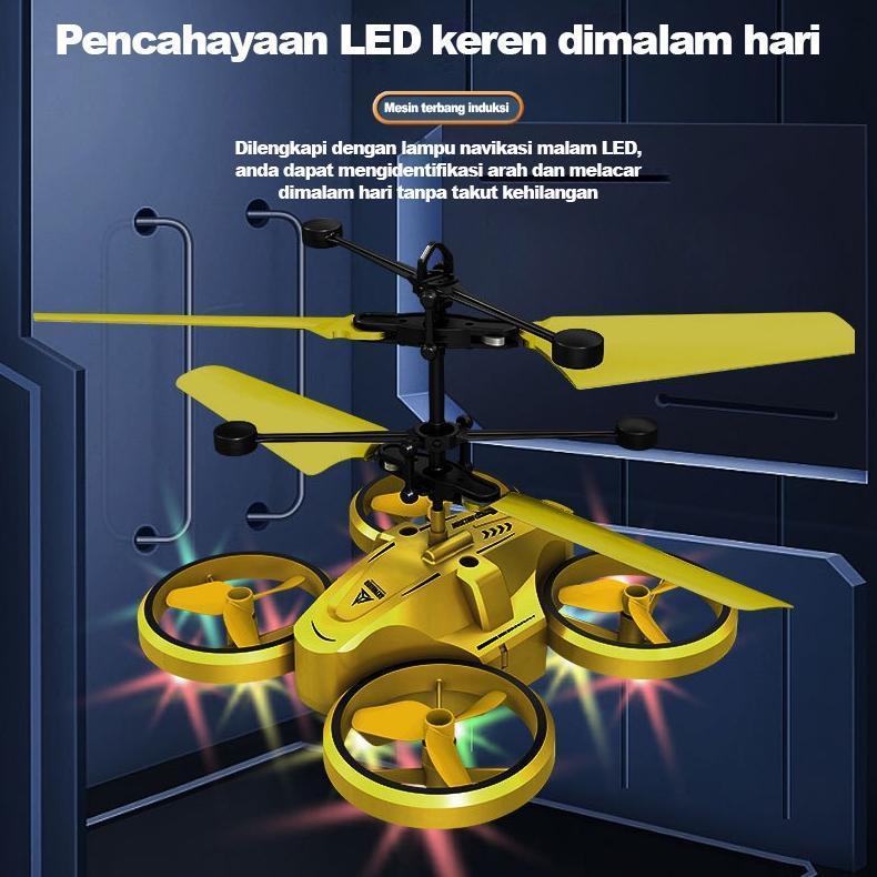 Pesawat Terbang Dron Mainan Sensor Tangan Terbang Tinggi / Dron Mainan Sensor Tangan Lampu Led / Pes