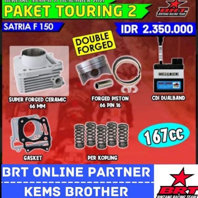 ZISIMAHE BLOK BRT SATRIA FU KARBU PAKET TOURING 167CC ORIGINAL BRT 100%
