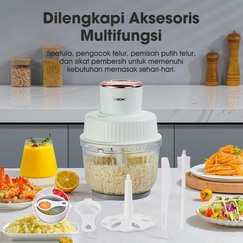 NEW DEALS SAMONO Food Chopper 2.5L Multifungsi chopper bumbu dan daging chopper kaca chopper low wat
