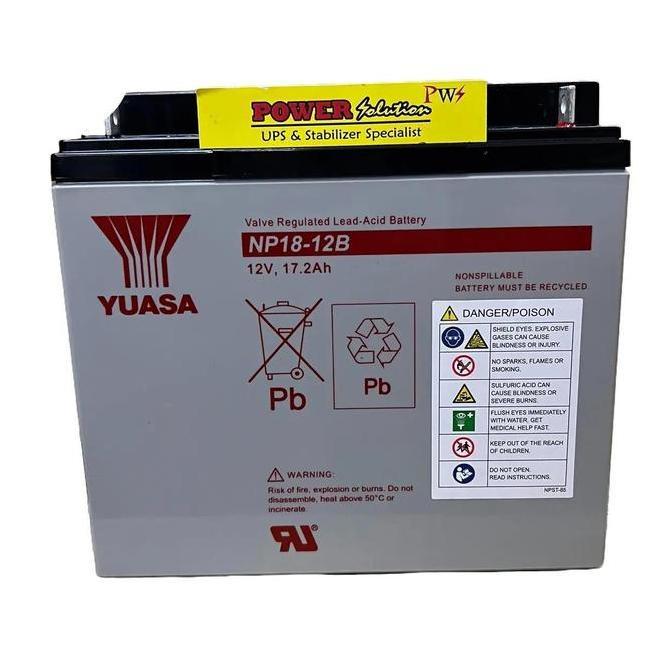 Baterai UPS Batre Lift Aki Kering Yuasa NP18-12B NP18-12 NP 18-12 Yuasa battery 12v 17Ah 17,2Ah 18Ah