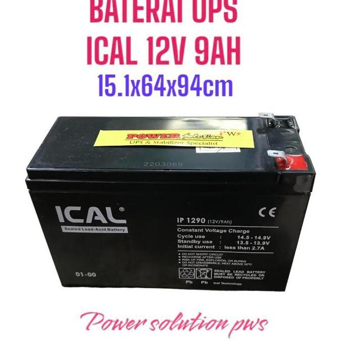 AKI BATERAI UPS ICA 12V 9 AH. BATTERY COMPATIBLE FOR UPS APC PROLINK