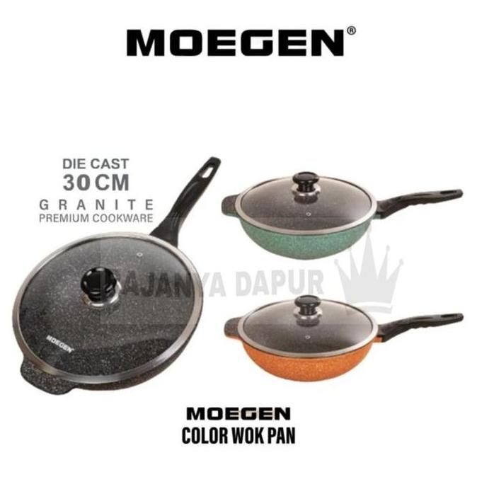 Altwood- Wok Pan Yeobo - Korea Pan - Wajan Panci Marbel Yeobo Wok 30 Cm - Waj