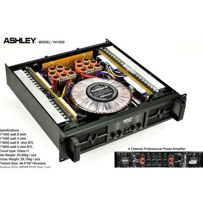 POWER AMPLIFIER ASHLEY V41000 V 41000 CLASS H