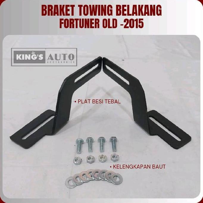 Braket Towing Belakang + Baut Penyangga Towing Belakang Fortuner Old - 2015
