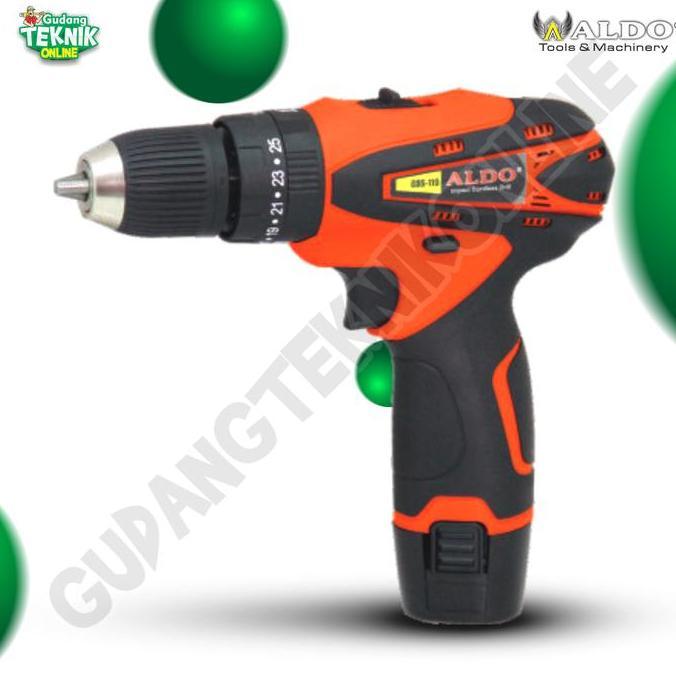 HAWAYMAX Mesin BOR CORDLESS Impact 10 mm ALDO CDS-119 / BOR BATERAI PLUS SET CORDLESS DRILL IMPACT A