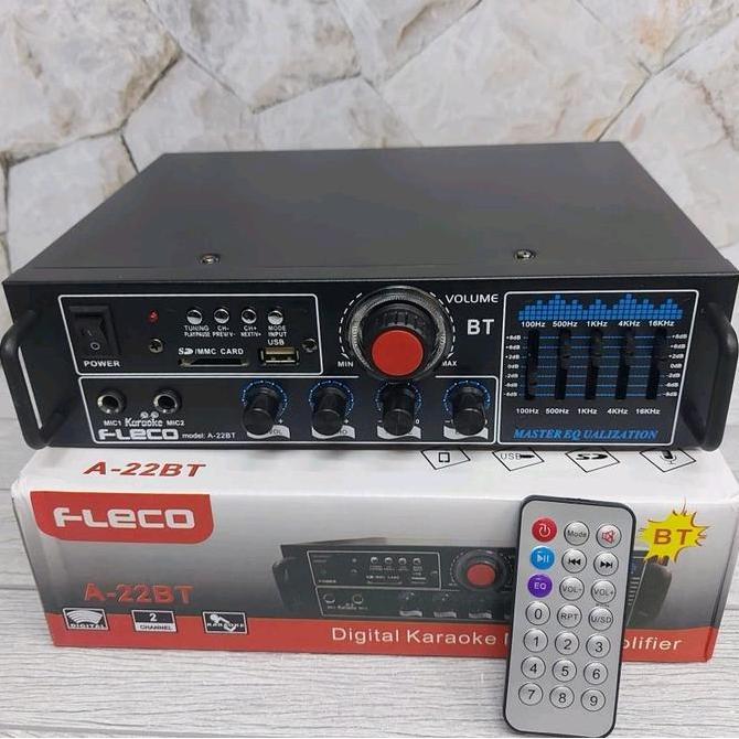 amplifier fleco A22 BT bluetooth amplifier karaoke super bass Subwoofer