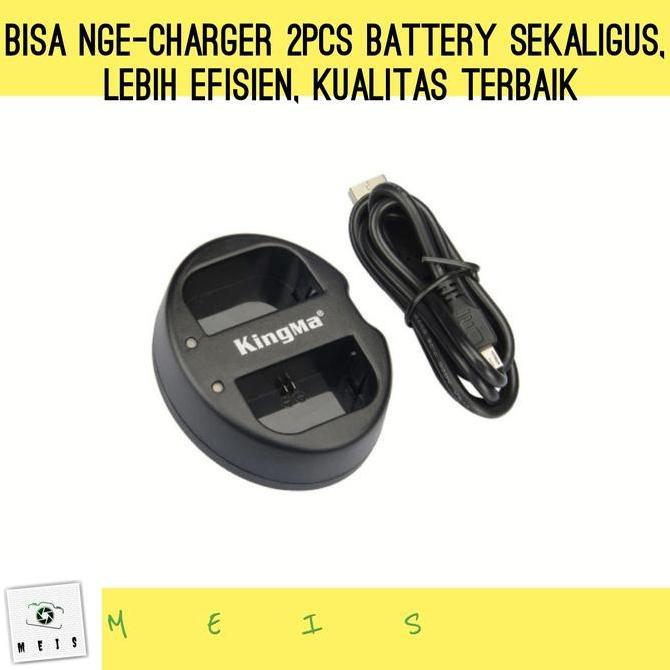 TERBARU - Charger Kingma Dua Slot Canon 6D 7D 60D 70D 80D - LP-E6 casan carger