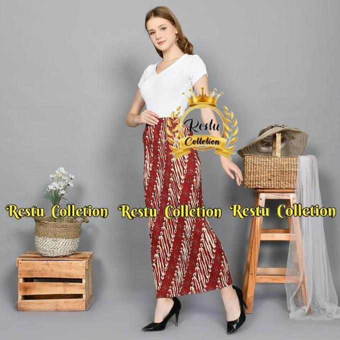Hadirpopuler- Rok Plisket Batik / Rok Plisket / Bawahan Kebaya / Rok Kebaya / Rok Wisuda/ Rok Span B