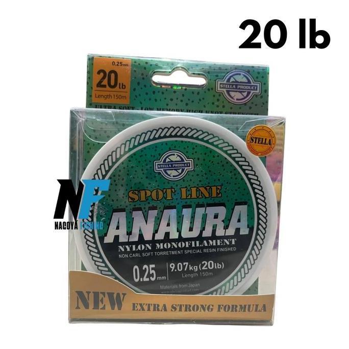 Senar Pancing Stella Anaura 150m Nylon Monofilament Super Strong Senar Pancing Bandeng Anti Keriting