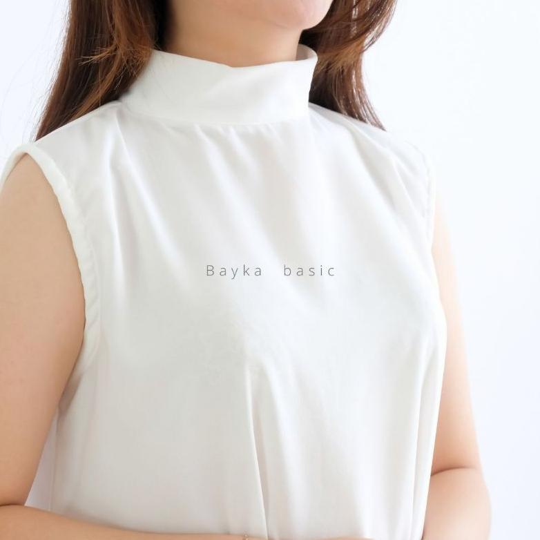Bayka - Inner Turtleneck Sleeveless Tanpa Lengan Flowy Daleman Basic Manset Buntung Atasan Pendek Wa