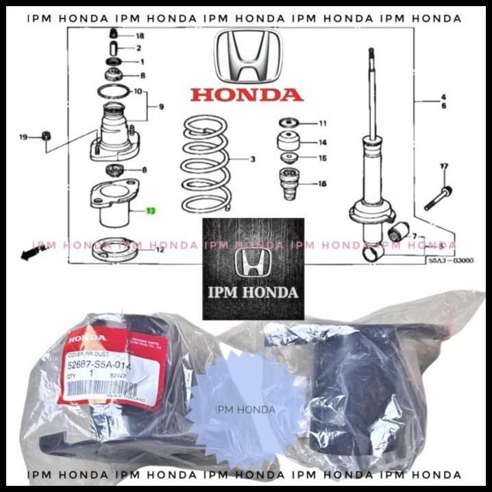 TERLARIS 52687 S5A REAR UPPER DUST COVER KARET PLASTIK TUTUP DEBU ABU PELINDUNG SHOCK BREAKER ABSORB