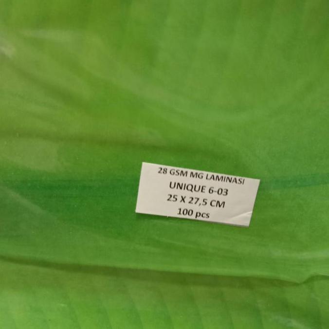 Newstockcik- Kertas Nasi Laminasi Motif Daun