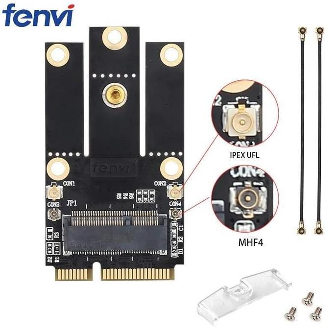 A+E Key A Key M.2 NGFF Wireless To MINI PCIE Adapter For Wifi Card