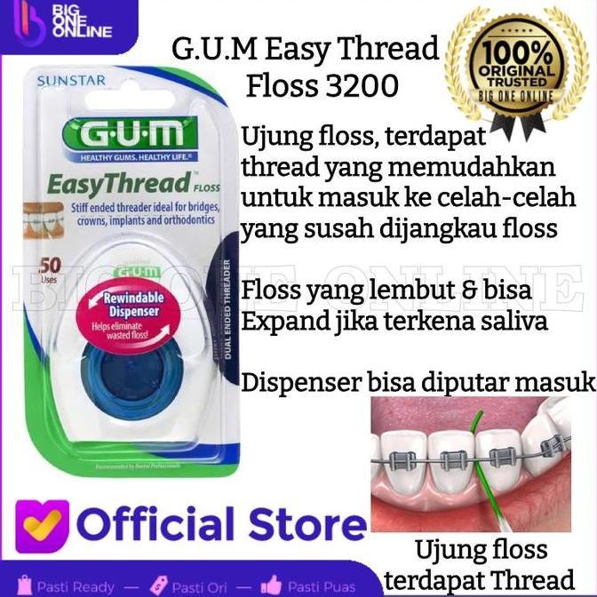 Cod,Bisa- Gum Floss 3200 2030, Orthodontic Dental Floss, Benang Gigi Gum Ortho