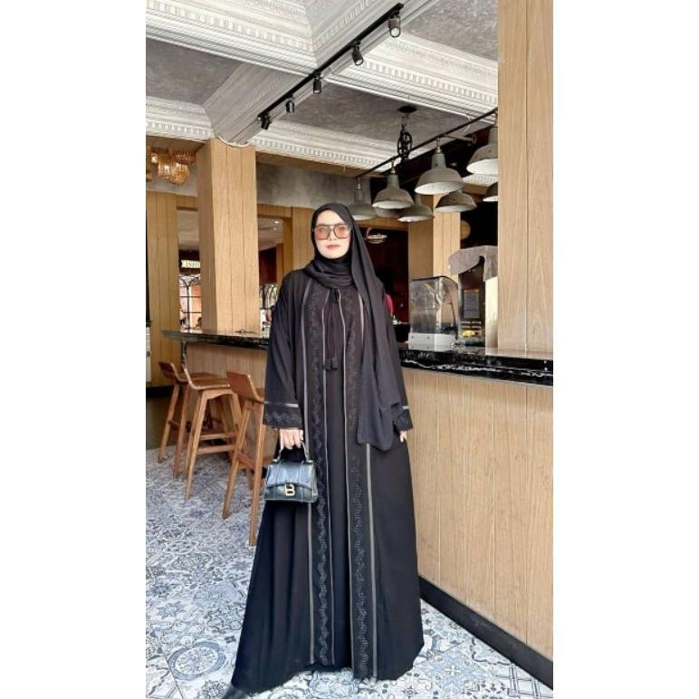 FAVORIT Abaya Hitam Gamis Wanita Terbaru Turkey Arabian Fashion Muslim Dubai Safiya