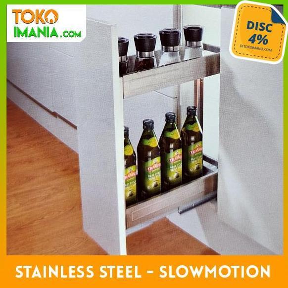 Rak Tarik Botol Bumbu Stainless VITCO SS 20720 SM slowmotion